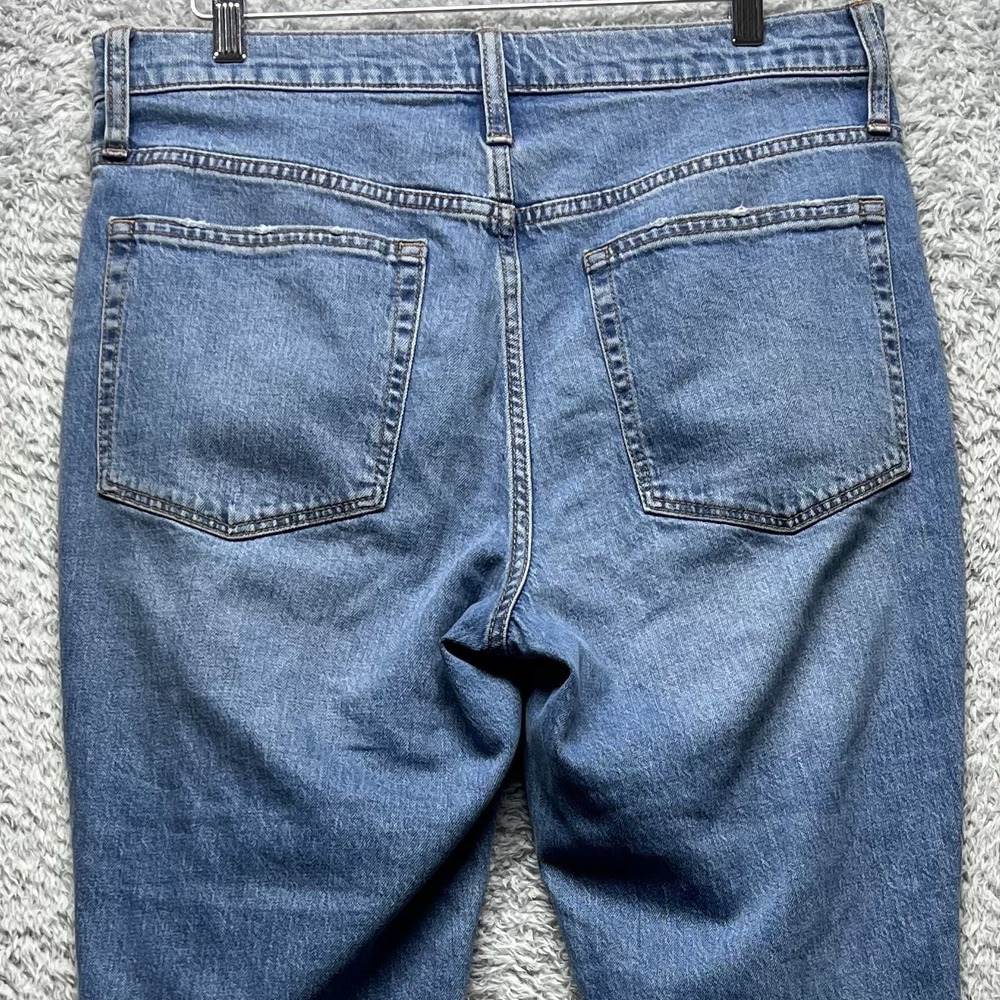 J Crew Jeans Womens 30 Blue Crop Flare Mid Rise Distressed Ripped Stretch - Picture 5 of 11